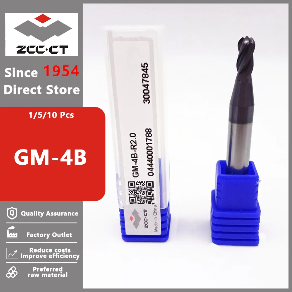 ZCCCT GM-4B ָ ֽ ƿ      CNC и Ŀ, ݼ   HRC50, 4 ÷Ʈ
